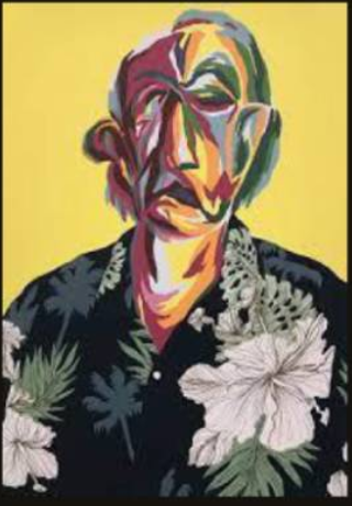 Colorful portrait painting from the collection